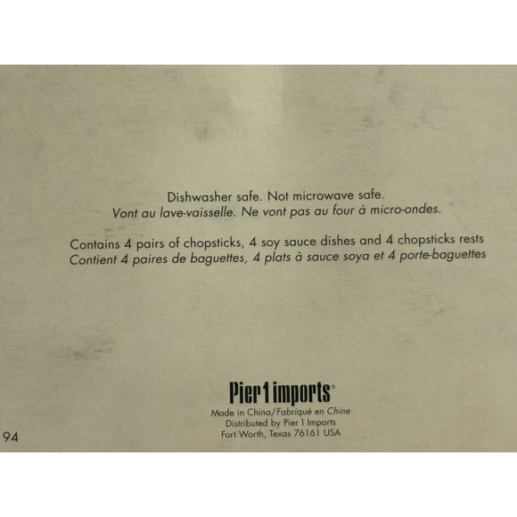 NIB Pier 1 FIONA Set of 4 Chopsticks, Pink Floral Ceramic Rests & Dipping Bowls - Picture 10 of 10